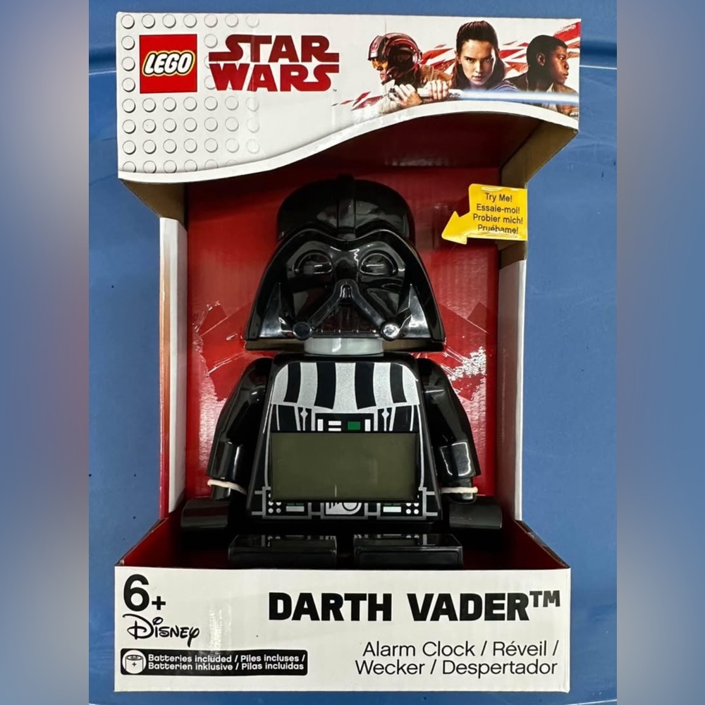 LEGO Darth Vader Digital Alarm Clock - Black and Gray